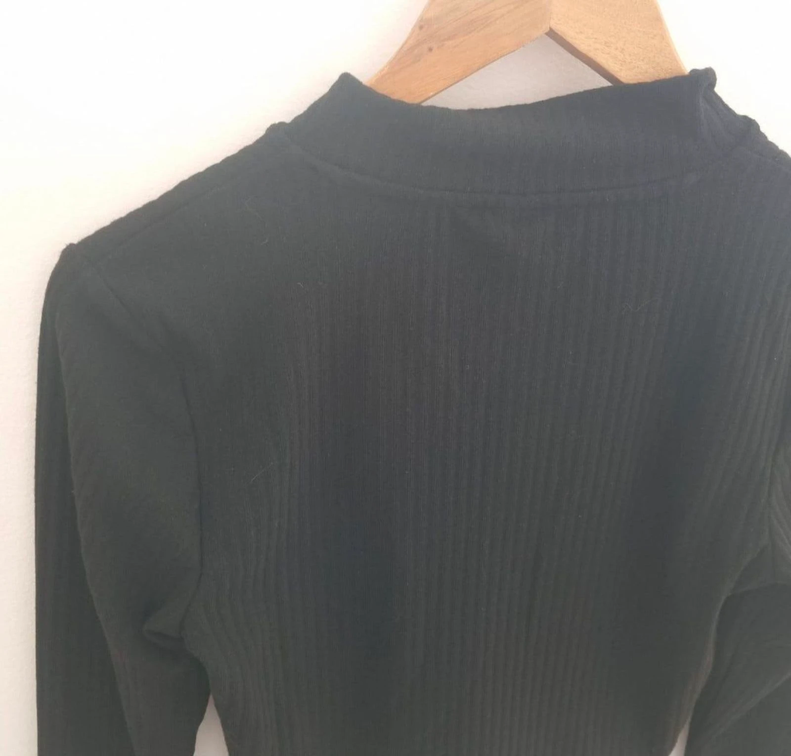 Nuevo con etiqueta: ONLY cárdigan negro acanalado con cremallera, talla M – photo 8